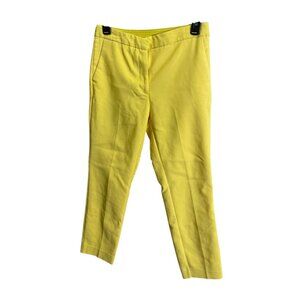 Zara Basic‎ Collection Womens Yellow Cropped Trousers Size M